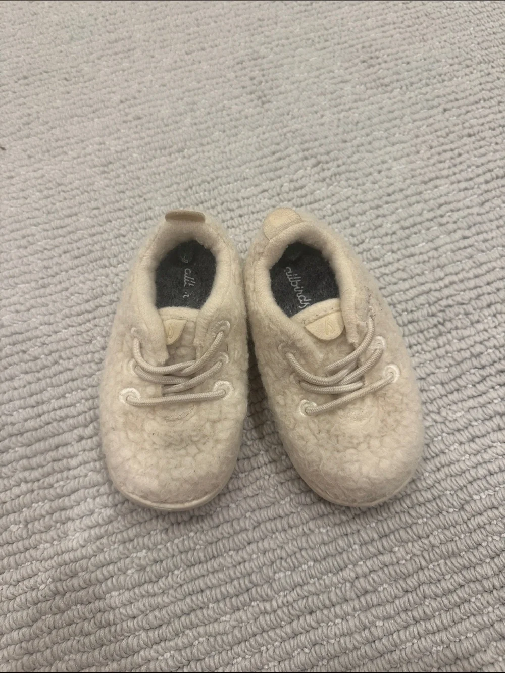 allbirds Kids Natural Cream Wool Sneakers